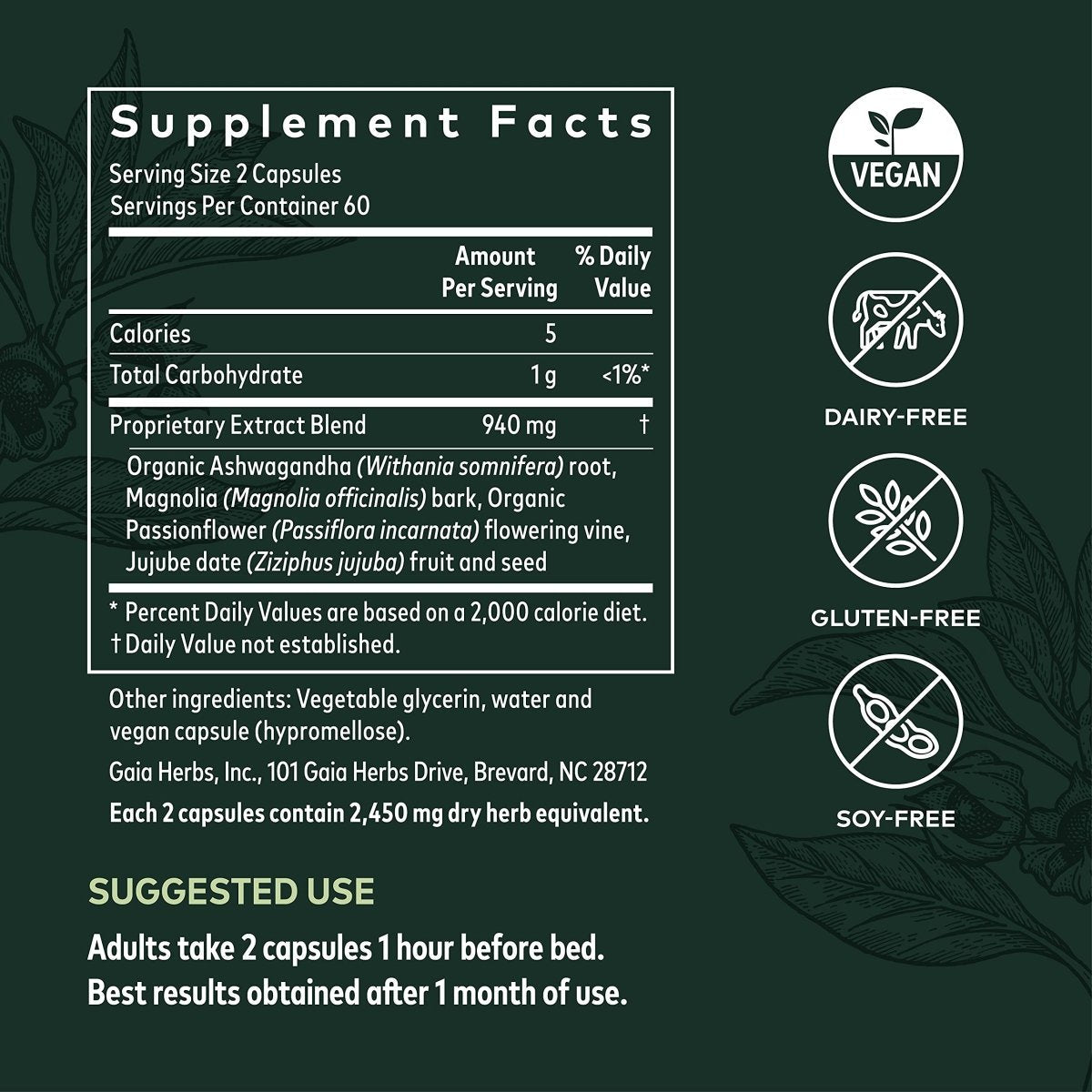 Gaia Herbs SleepThru Sleep Maintenance - Natural Sleep Support Supplement - 120 Vegan Liquid Phyto-Capsules (60-Day Supply)