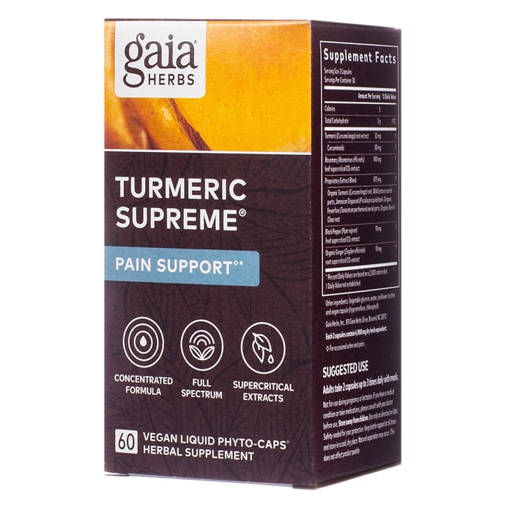 Gaia Herbs Turmeric Supreme Ache (Formerly Pain Support) 120 Vcaps