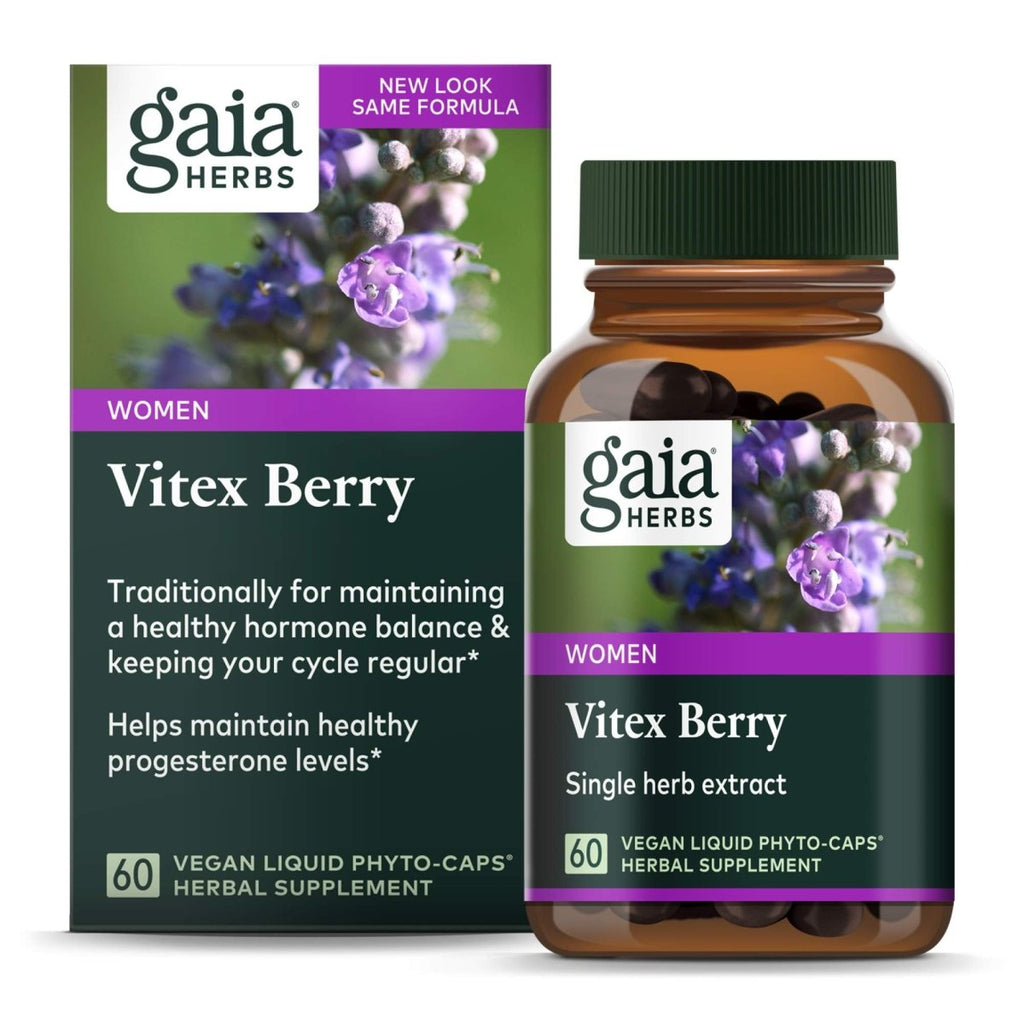 Gaia Herbs Vitex Berry (Chaste Tree) - 60 Vegan Caps (30-Day Supply)
