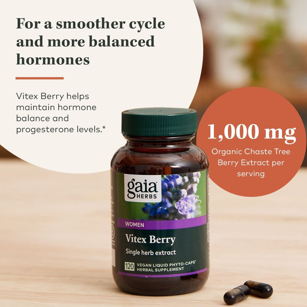 Gaia Herbs Vitex Berry For Women 120 Vegan Liquid Phyto-caps