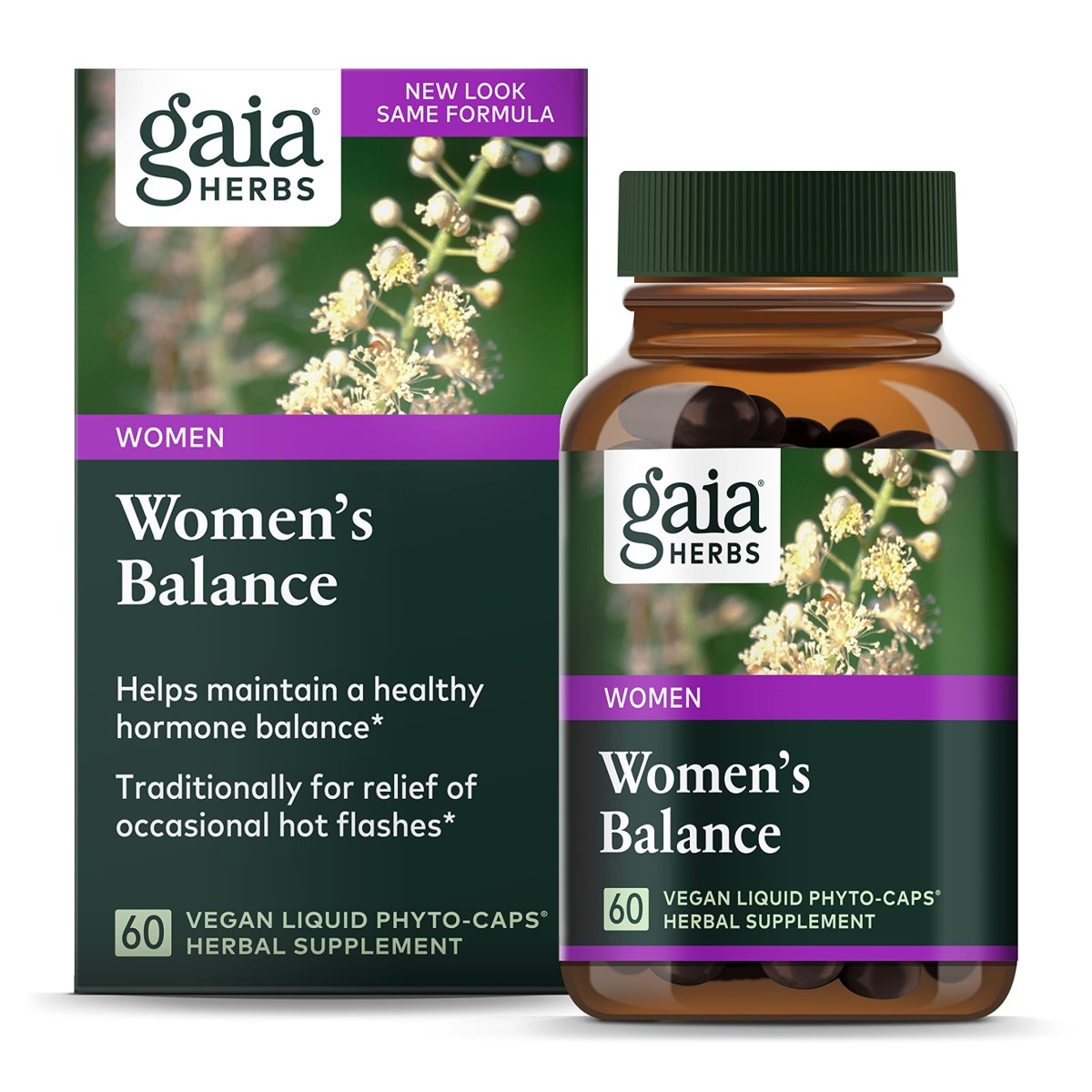 Gaia Herbs Women's Balance - Hormone Balance Support for Women - 60 Vegan Liquid Phyto-Capsules (20-Day Supply)
