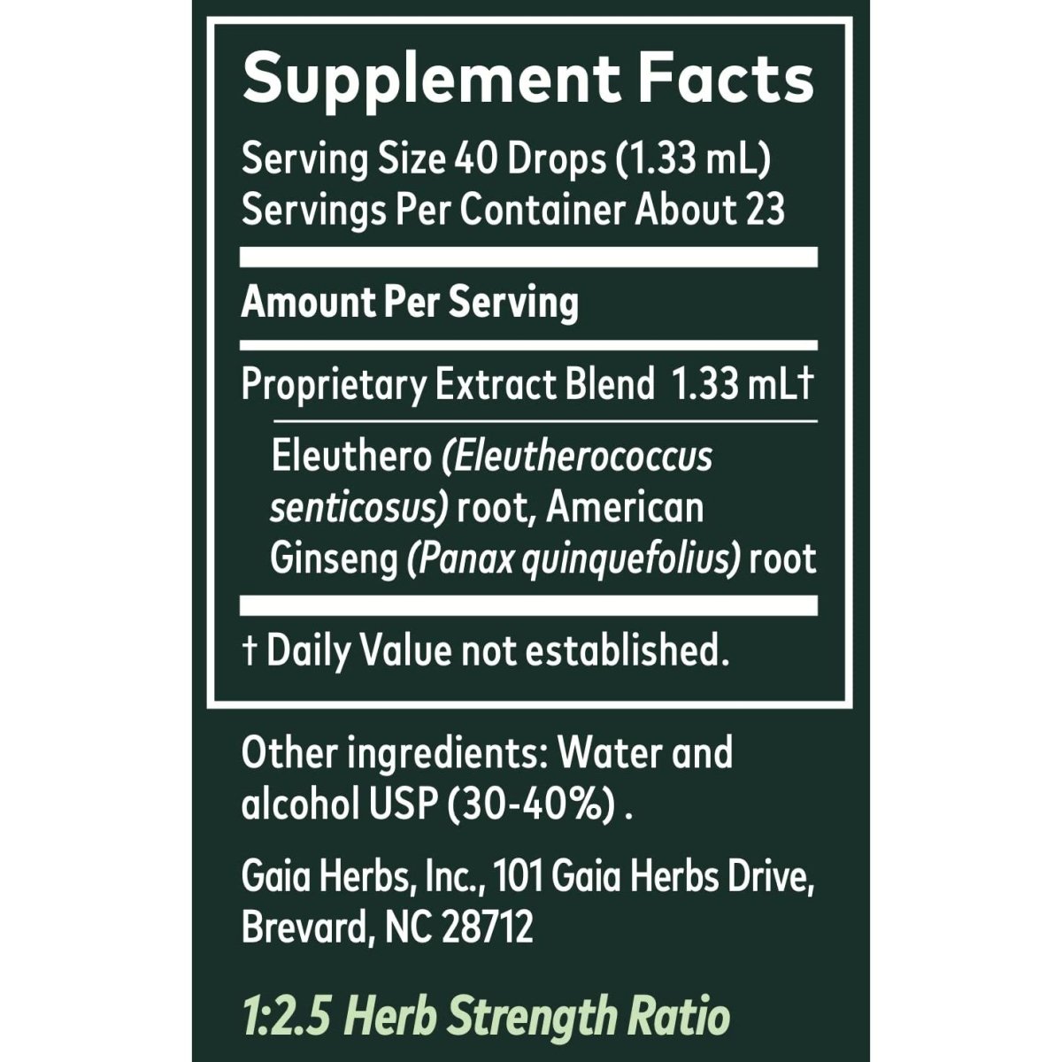 Gaia Hrebs Ginseng Supreme Supplements, 1-Ounce