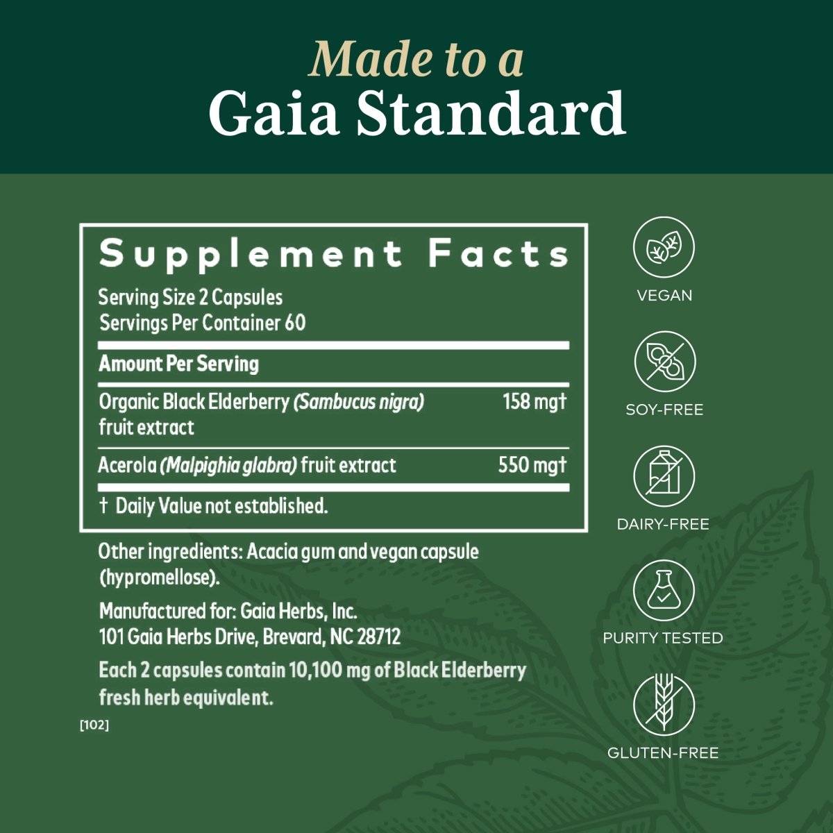Gaia PRO Black Elderberry PRO 120 cap