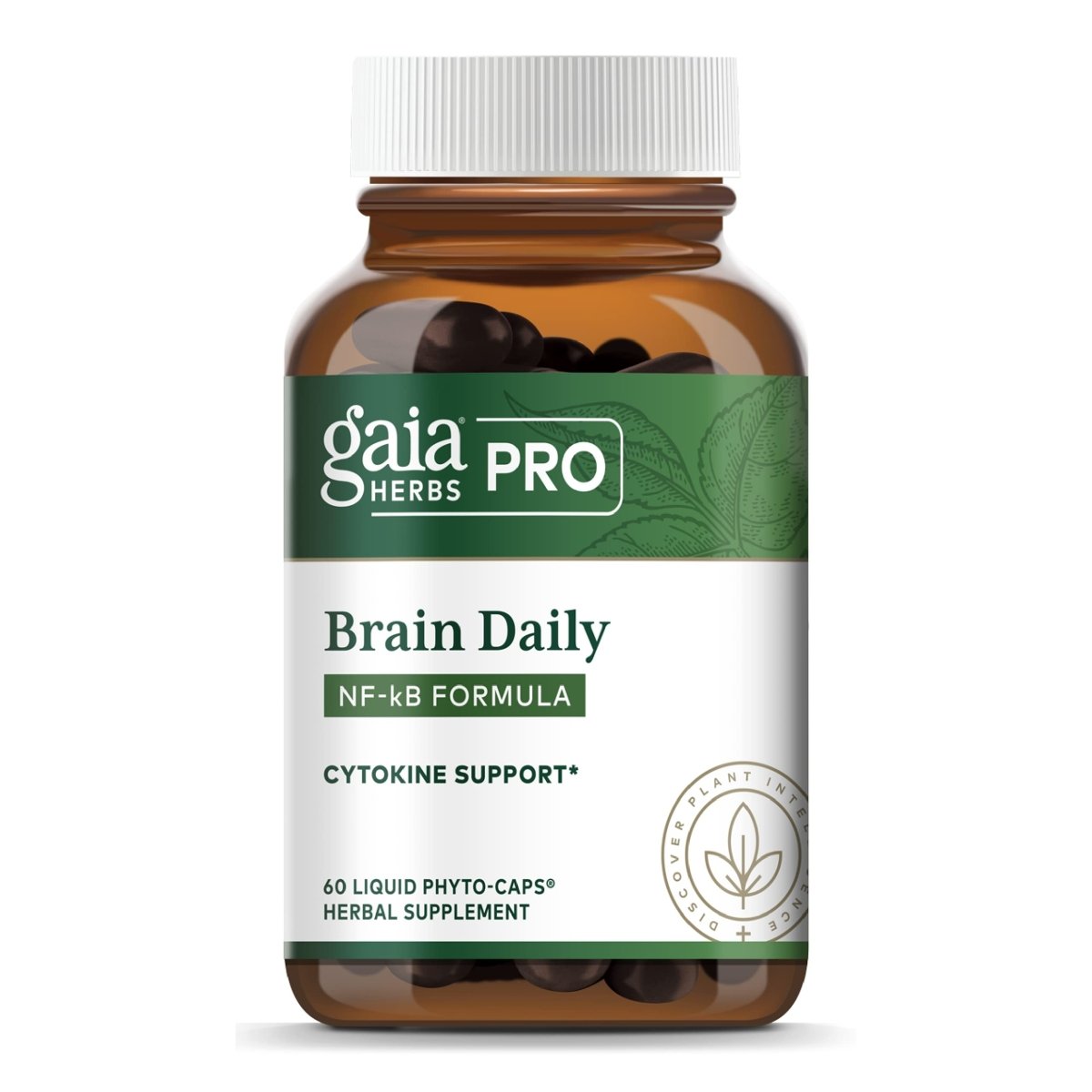 Gaia PRO Brain Daily NF-kB Formula -60 Vegan Liquid Phyto-Capsules (60 Servings)