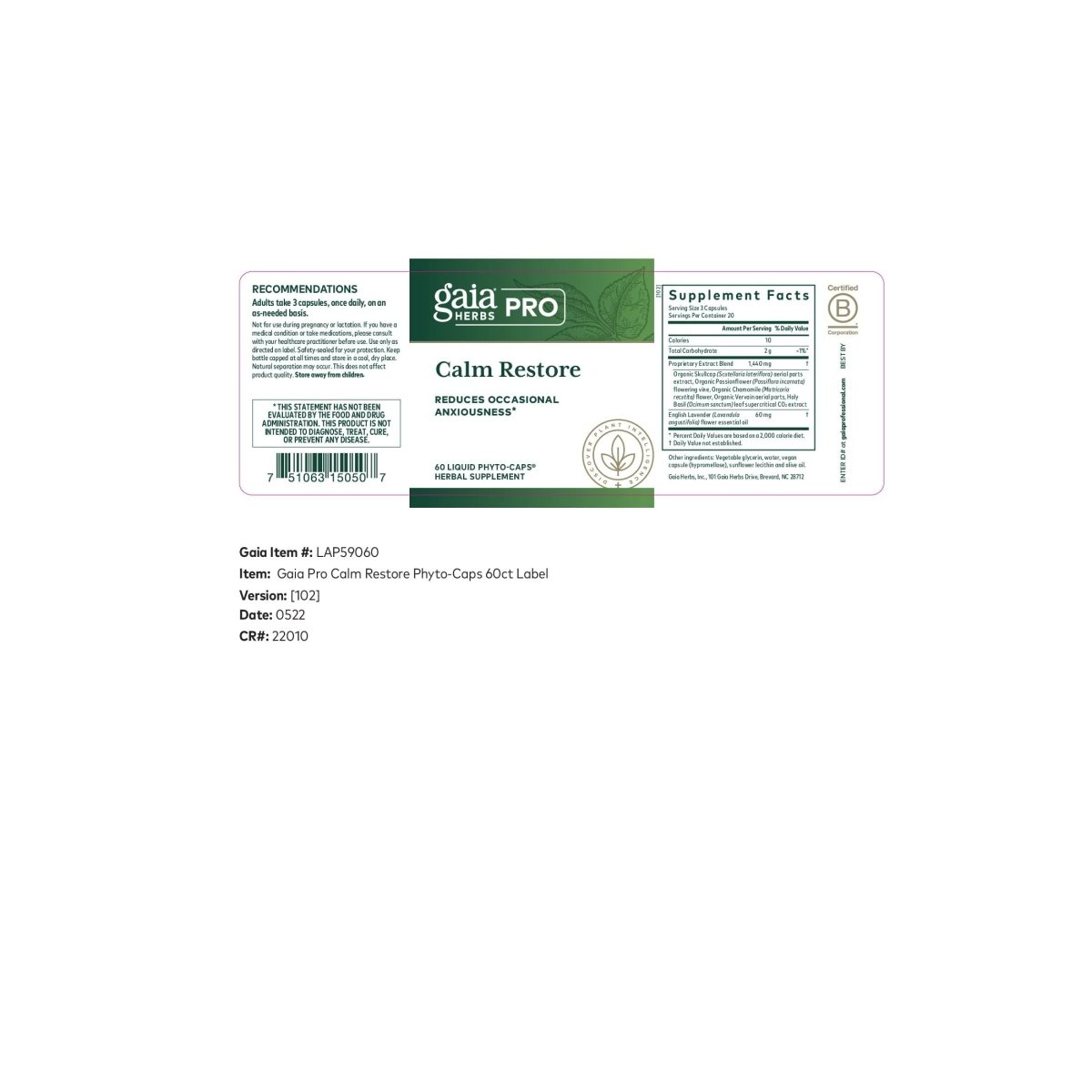 Gaia PRO Calm Restore