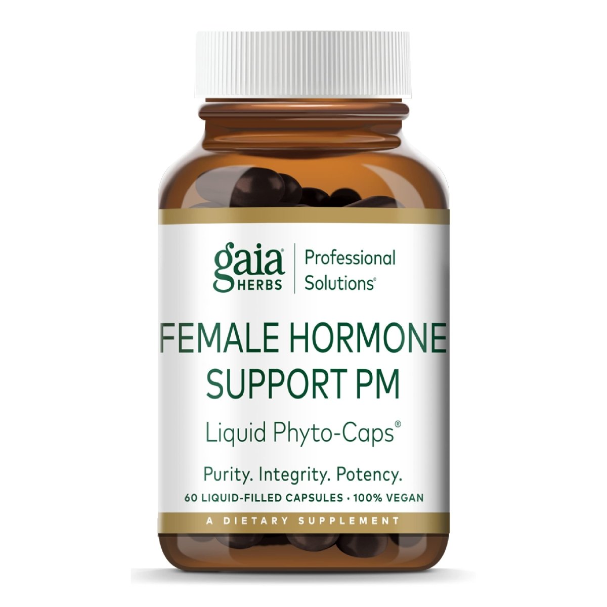 Gaia PRO Female Hormone Formula PM - Menopause Supplement for Women - with Organic Black Cohosh, Mimosa, Passionflower & St. John?s Wort - 60 Vegan Liquid Phyto-Capsules (30 Servings)