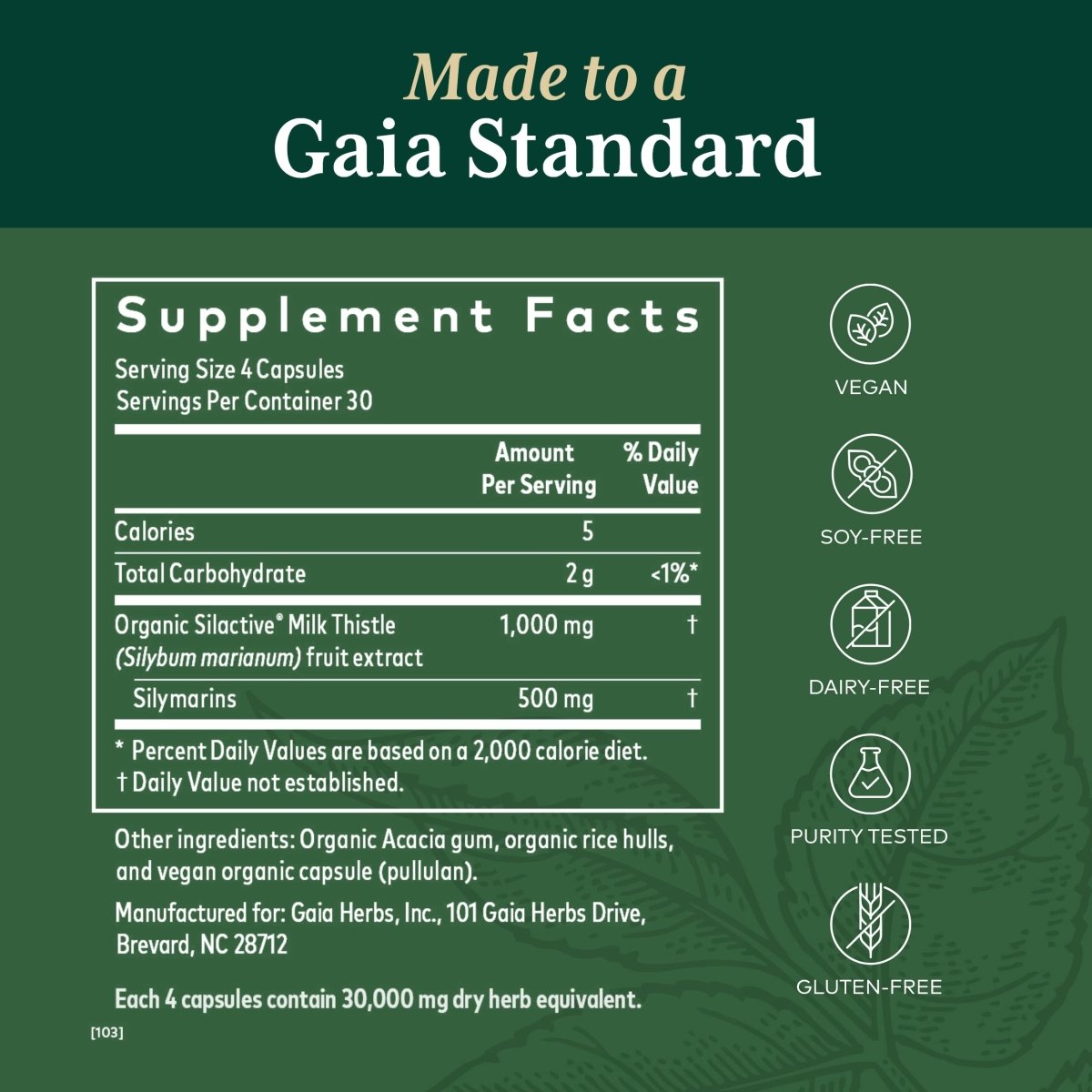 Gaia PRO Milk Thistle 1000