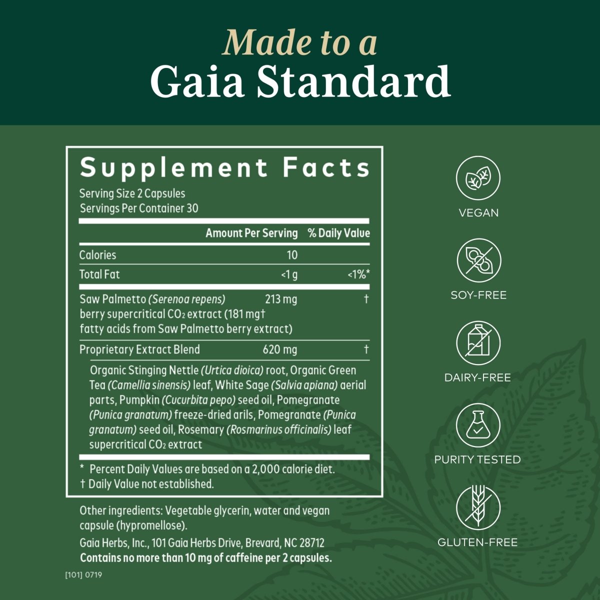 Gaia PRO Prostate Formula - 60 Vegan Liquid Phyto-Capsules (30 Servings)