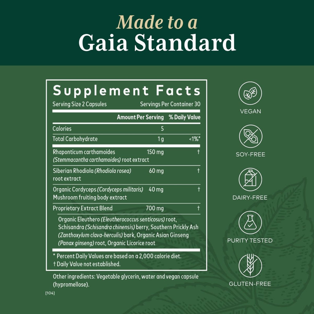 Gaia PRO Revive HPA -  - 60 Vegan Liquid Phyto-Capsules (30 Servings)