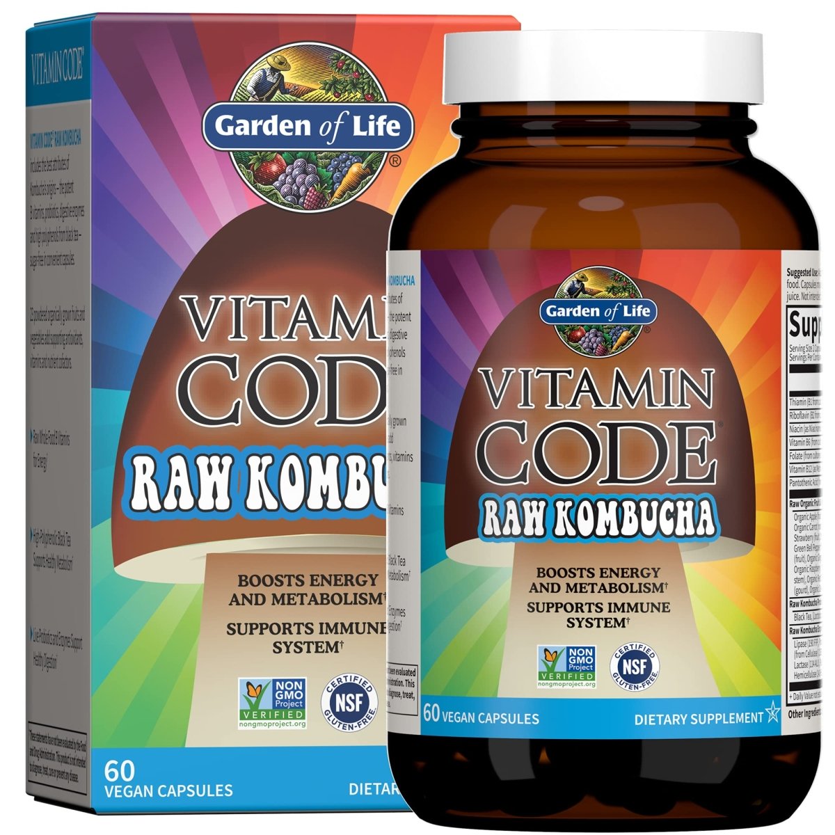Garden of Life - Vitamin Code RAW Kombucha - 60 Vegan Caps