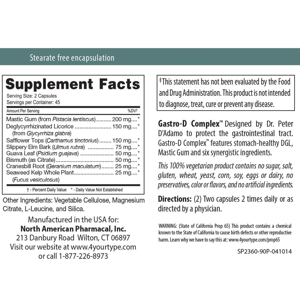 Gastro-D Complex 90 Capsules - 2 Pack
