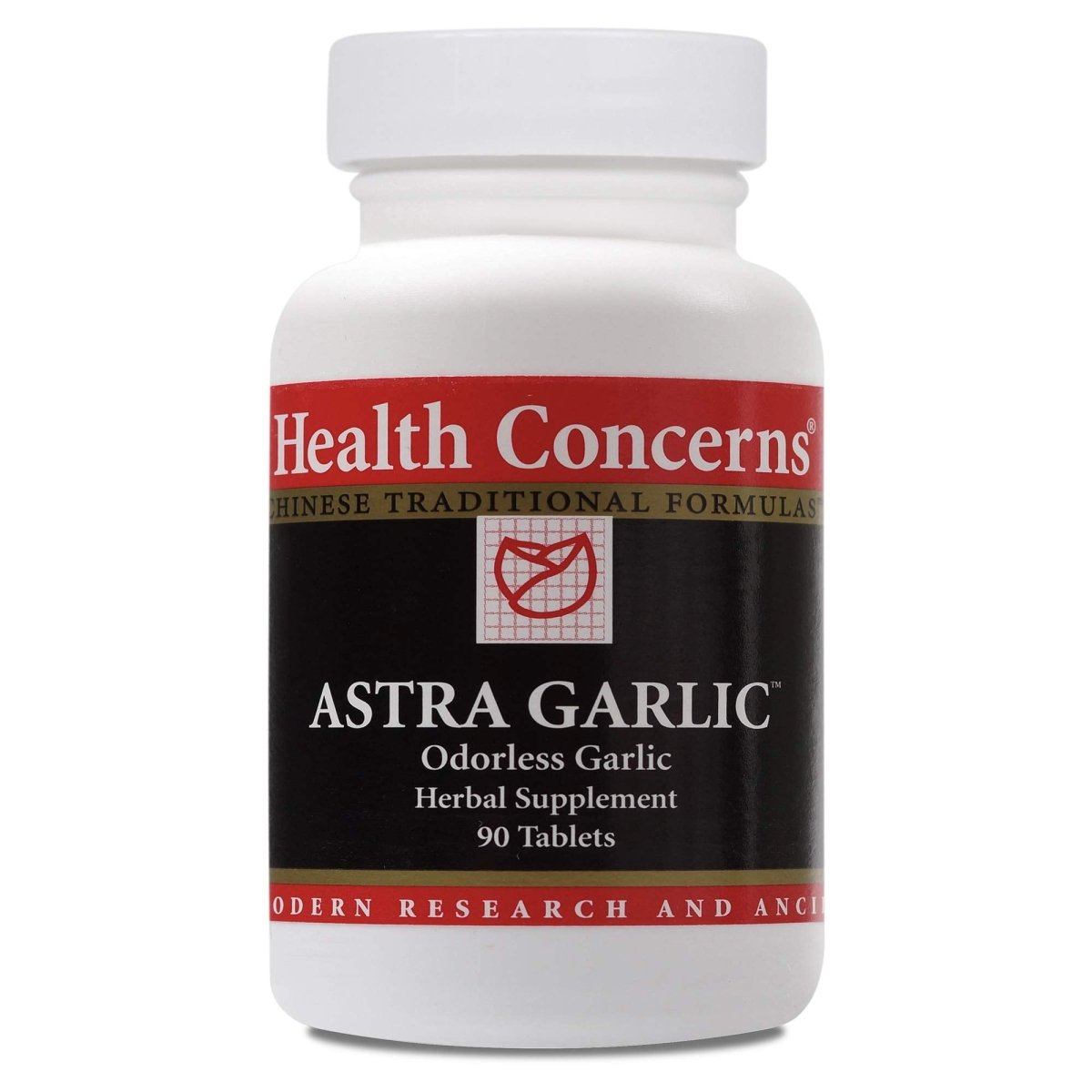 Health Concerns - Astra Garlic - Odorless Garlic Chinese Herbal Supplement - Cardiovascular System Support - with Odorless Garlic Bulb - 90 Count