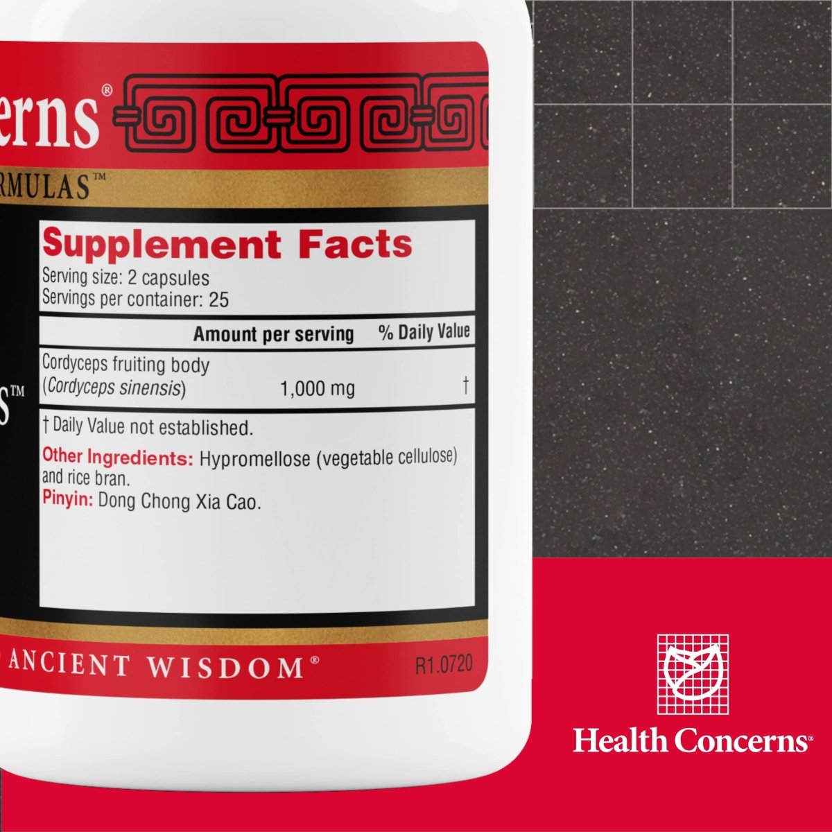 Health Concerns Cordyceps PS - Lung Health & Respiratory System Supplement - 50 Capsules