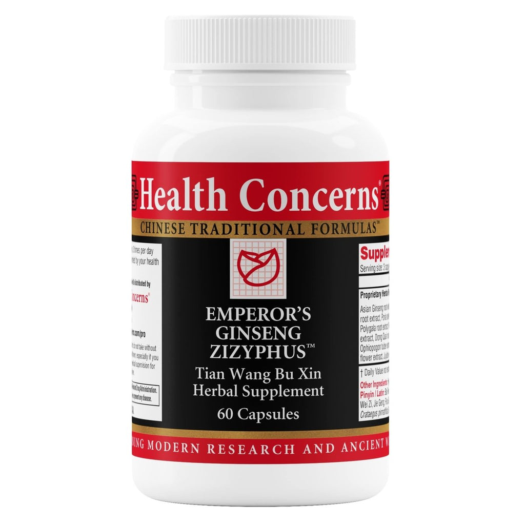 Health Concerns Emperor's Ginseng Zizyphus - Energy & Focus Supplement - Menopause Aid - 60 Capsules