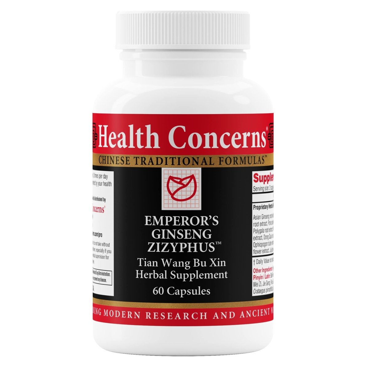 Health Concerns Emperor's Ginseng Zizyphus - Energy & Focus Supplement - Menopause Aid - 60 Capsules