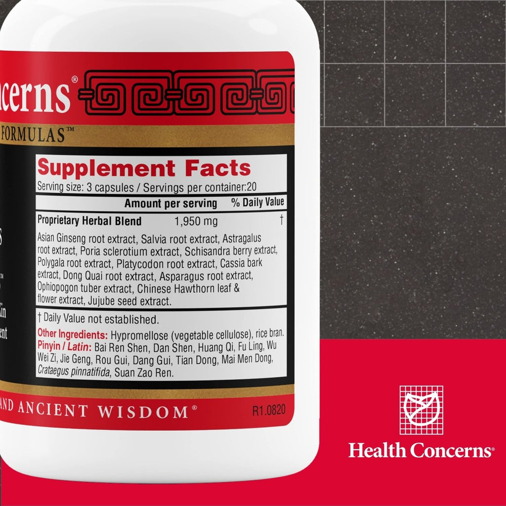 Health Concerns Emperor's Ginseng Zizyphus - Energy & Focus Supplement - Menopause Aid - 60 Capsules
