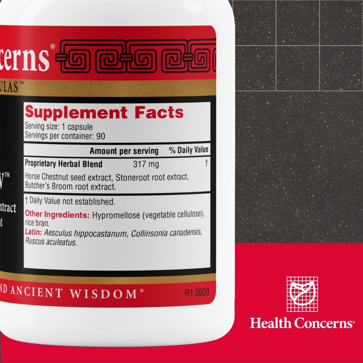 Health Concerns Formula V - Blood Health & Circulation Supplement - Aids Blood Vessels - 90 Capsules