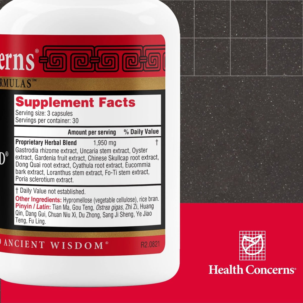 Health Concerns Gastrodia Relieve Wind 90 Count