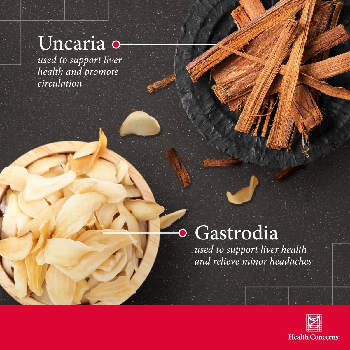 Health Concerns Gastrodia Relieve Wind 90 Count