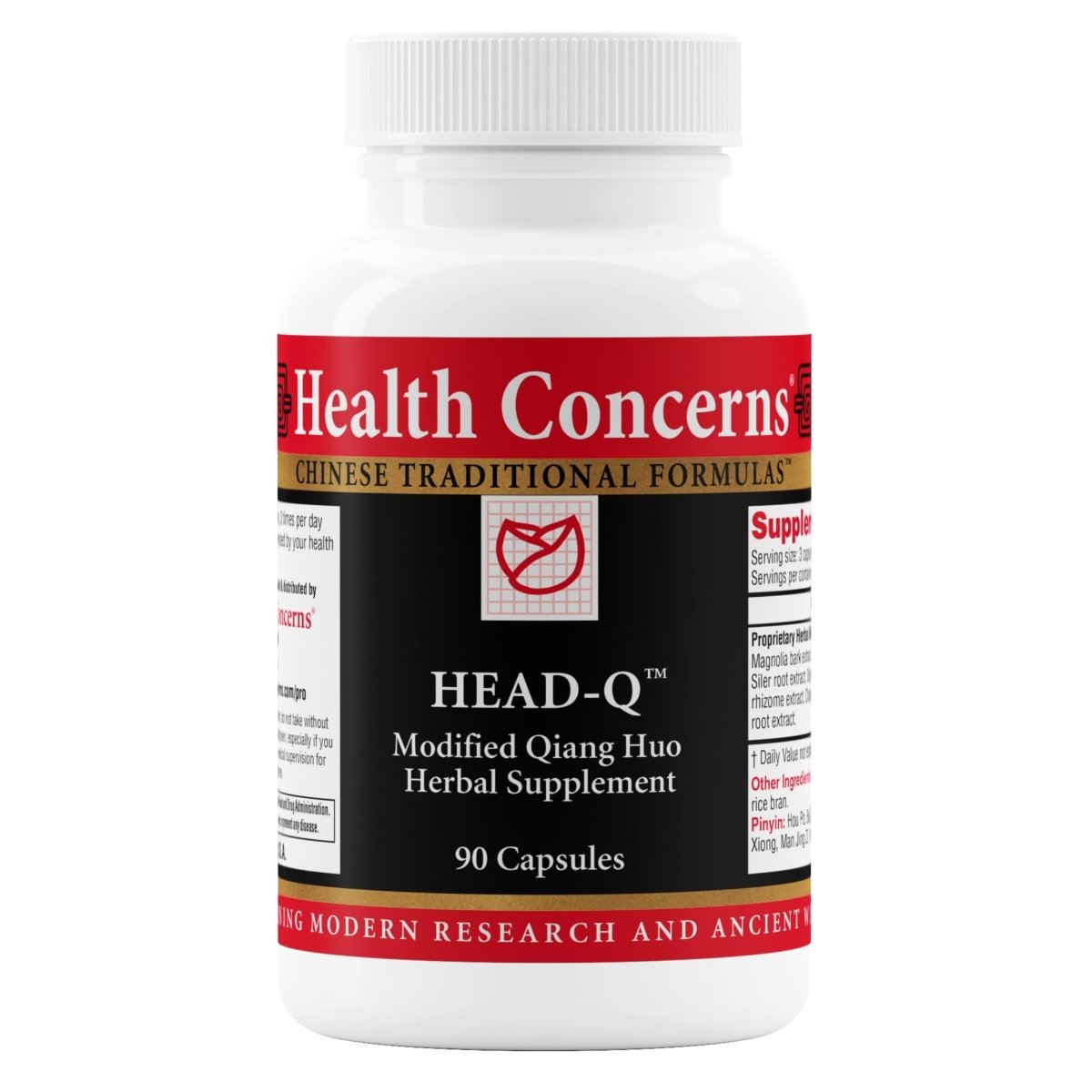 Health Concerns Head-Q - Herbal Supplement for Tension & Sinus Headache Support - 90 Capsules