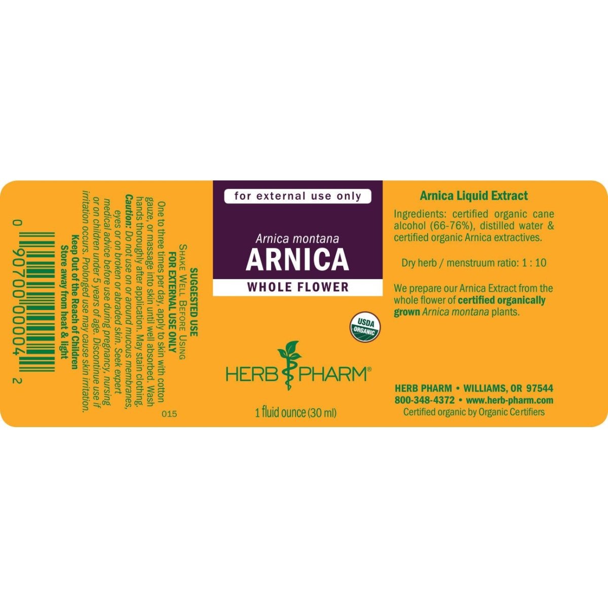 Herb Pharm Arnica Liquid Extract 4oz