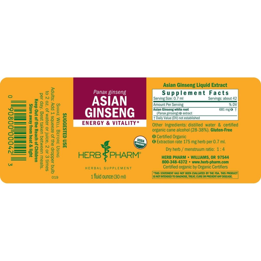 Herb Pharm Asian Ginseng 4oz