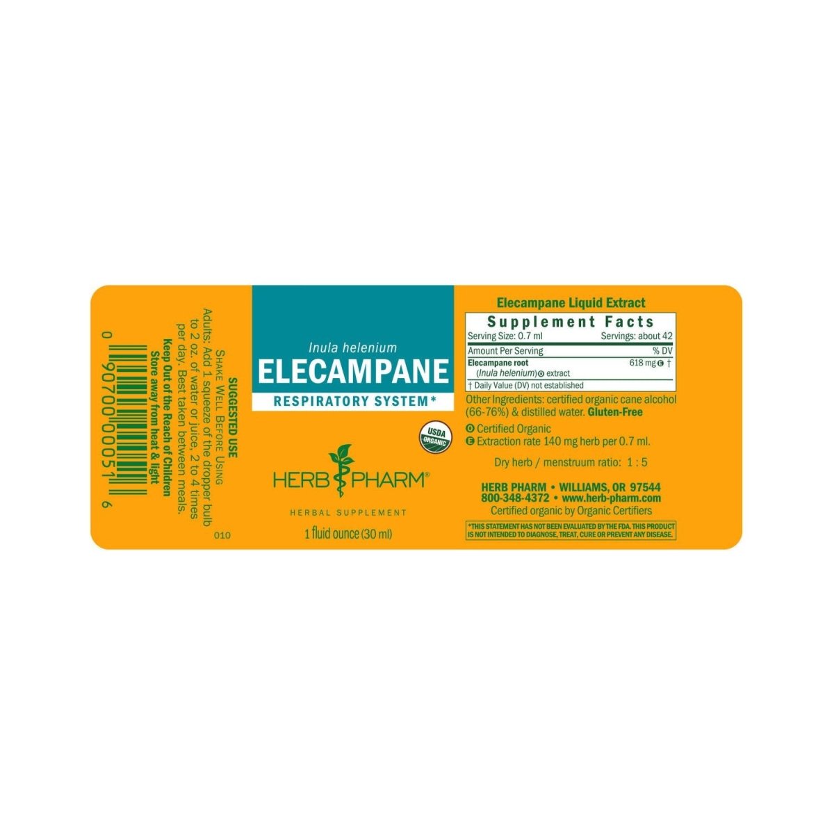 Herb Pharm Elecampane 4oz