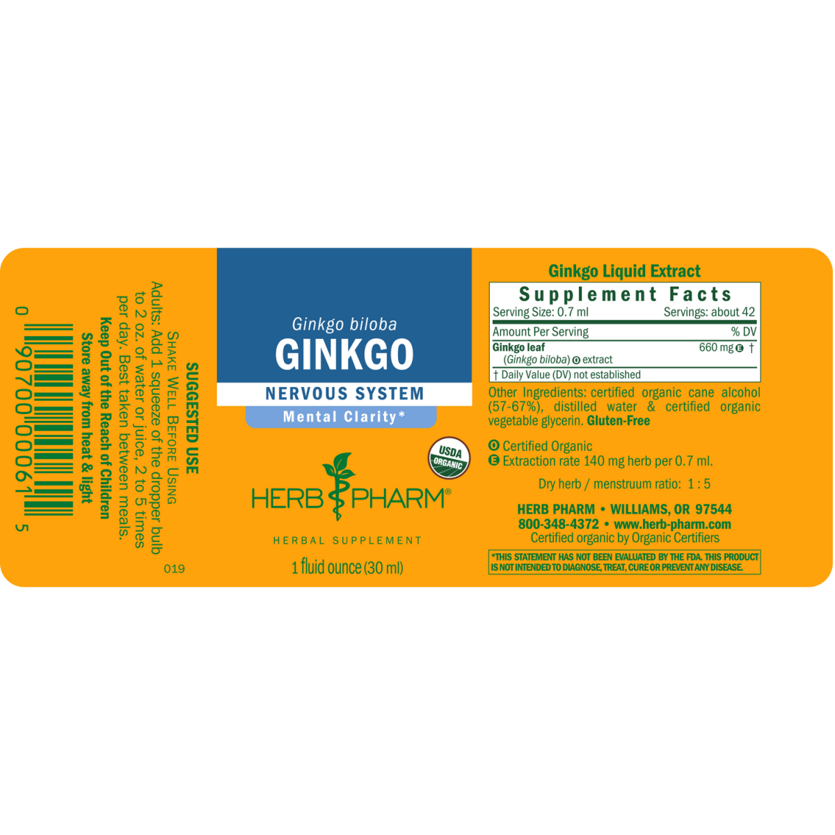 Herb Pharm Ginkgo 4oz