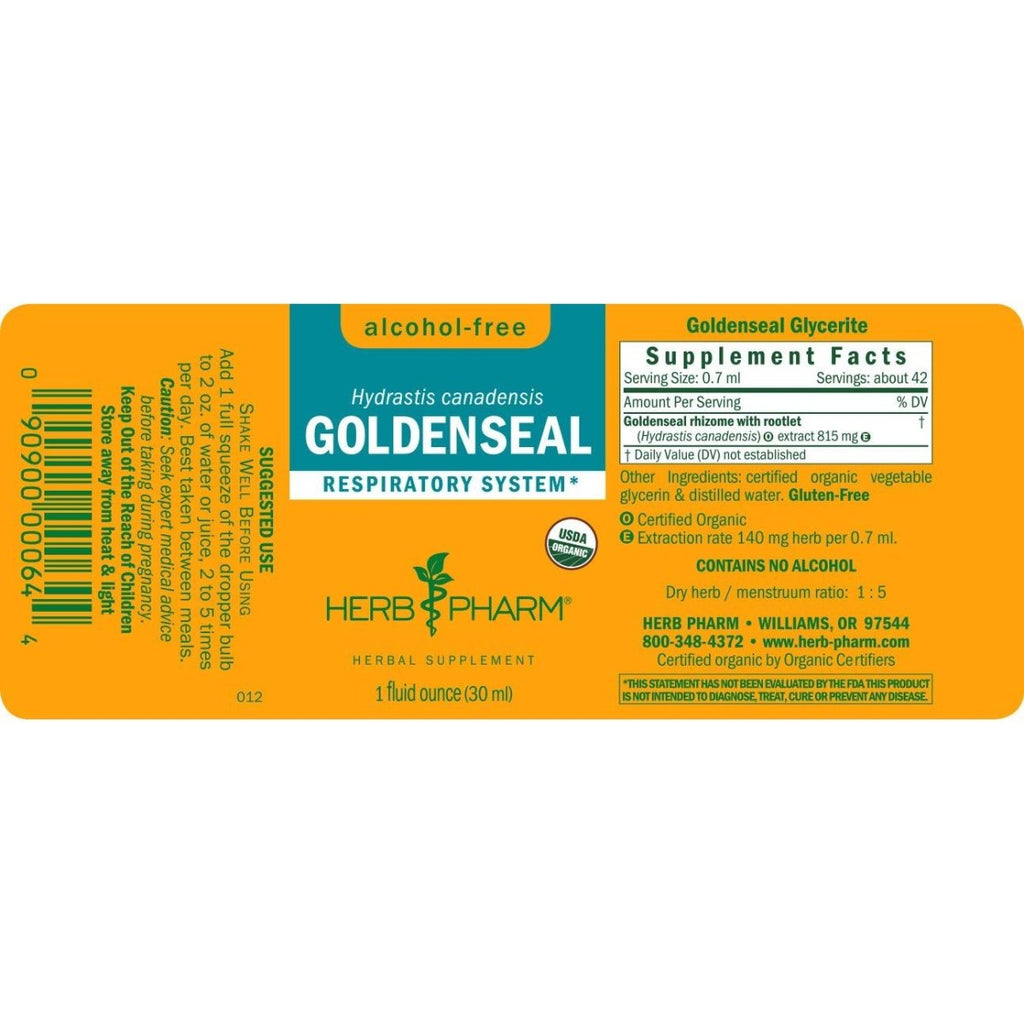 Herb Pharm Goldenseal Extract Alcohol Free 1oz