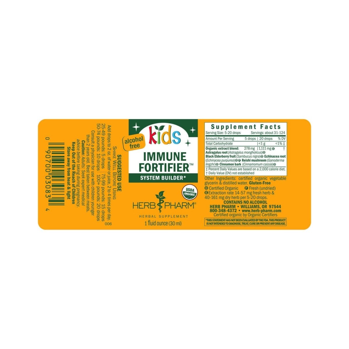 Herb Pharm Kids Immune Fortifier 1oz
