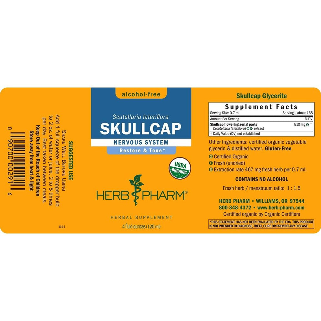 Herb Pharm Skullcap Alcohol Free 4oz