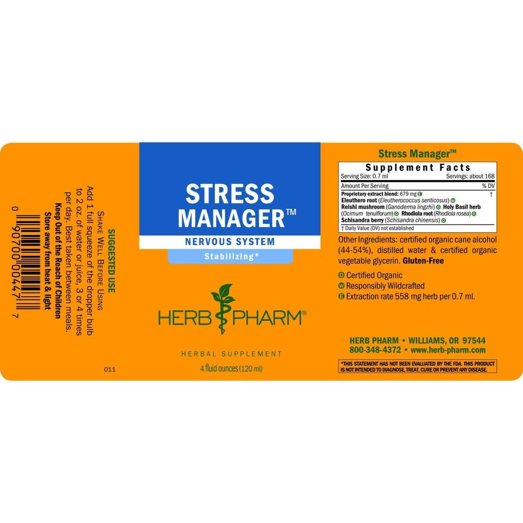 Herb Pharm Stress Manager 4 oz
