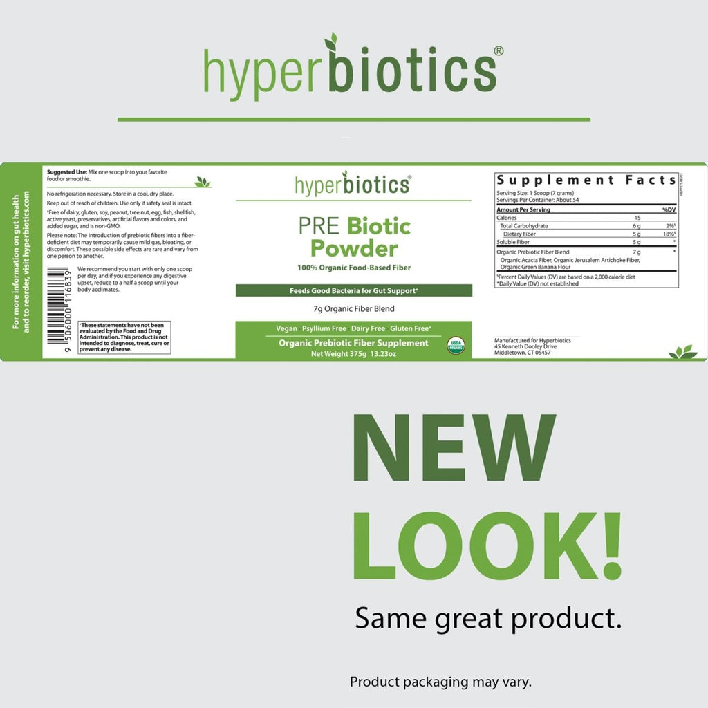 Hyperbiotics - 100% Food Based Prebiotic Powder - 13.23 oz.