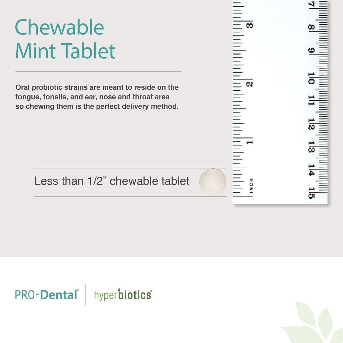 Hyperbiotics PRO-Dental Mint 45 Chewable Tablets