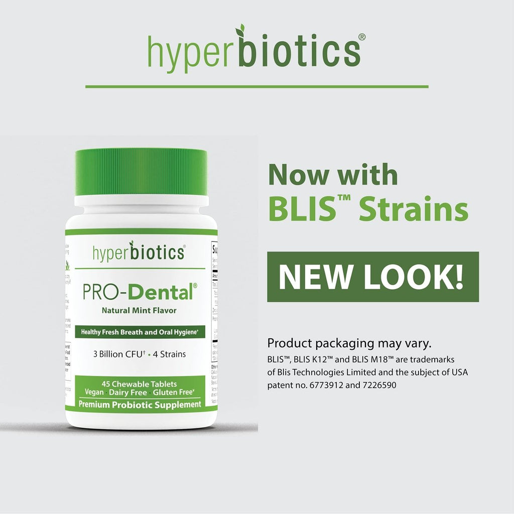 Hyperbiotics PRO-Dental Mint 45 Chewable Tablets