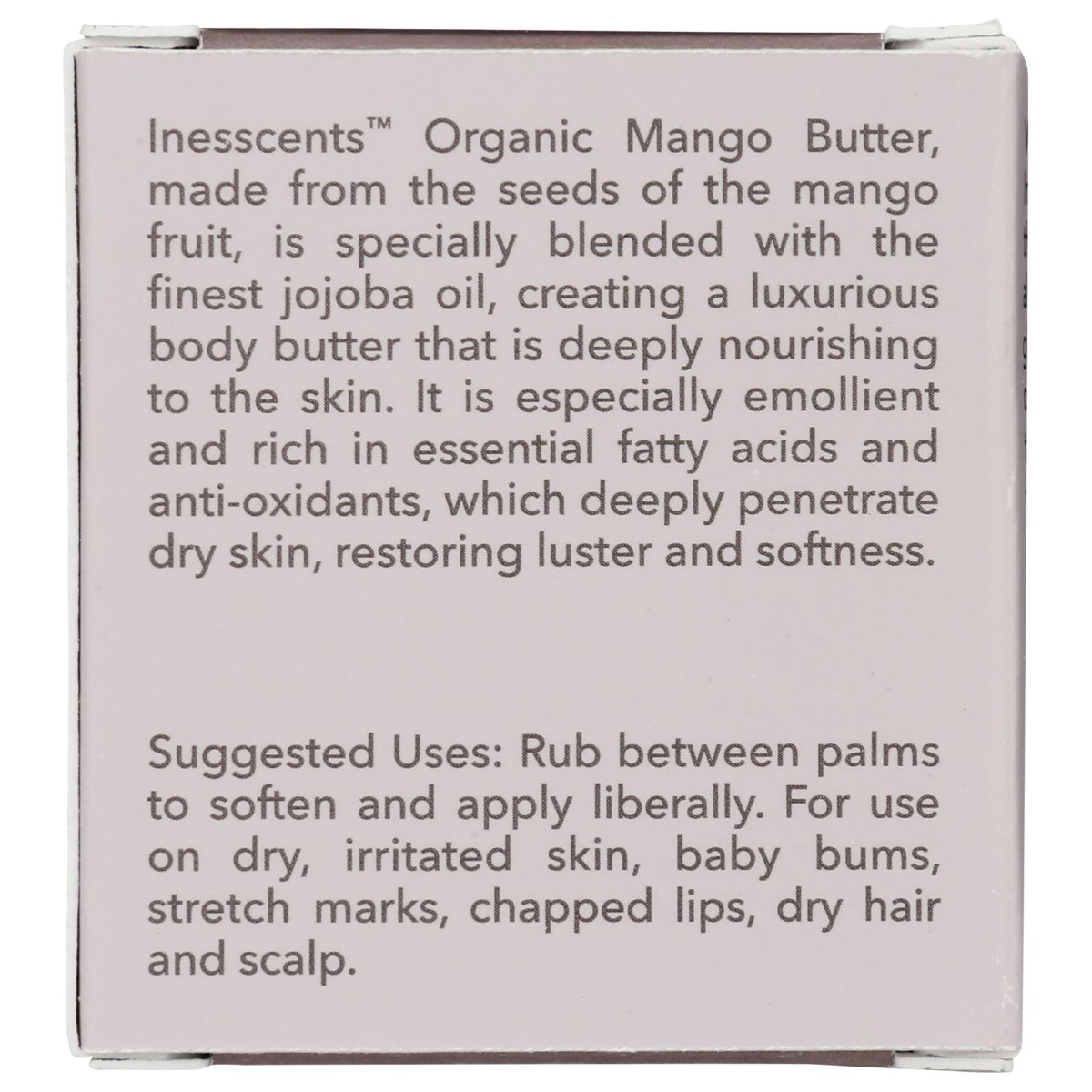 Inesscents Aromatic Botanicals - Organic Mango Butter Unscented - 4 fl. oz.