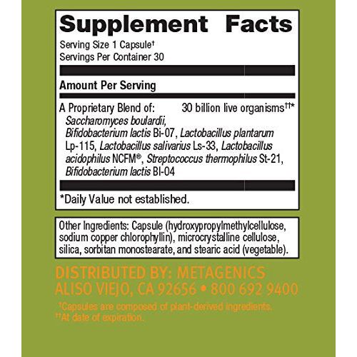 Metagenics UltraFlora Spectrum - Daily Probiotic - Gastrointestinal & Immune Support | 30 Count