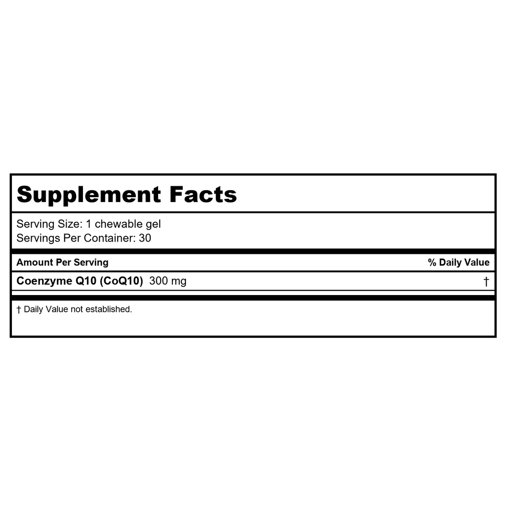 Metagenics NutraGems CoQ10 300 30 Chewable Gels - Natural Fruit Flavor