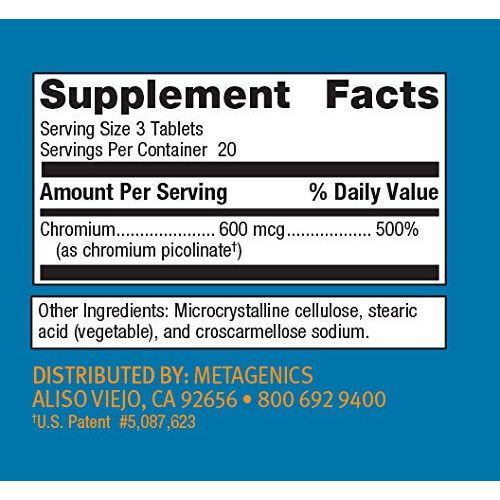 Metagenics Chromium Picolinate - 60 Count