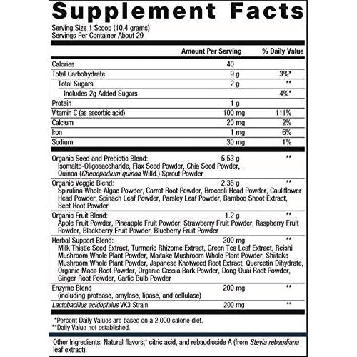 Metagenics PhytoGanix? ? Organic Fruit & Vegetable Superfood Powder Blend ? Tropical Fruit Flavor ? 29 Servings