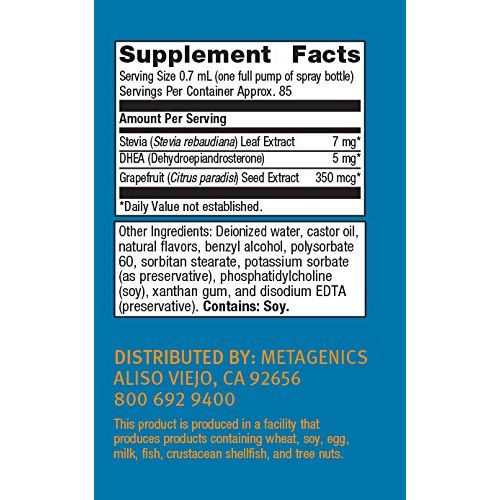 Metagenics BioSom Liquid DHEA Spray, Liposomal DHEA 5mg Per Spray, Helps Support Healthy Adrenal Function - 2 fl oz, 85 Servings