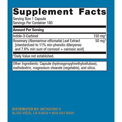 Metagenics Meta I 3 C? ? Stabilized Indole-3-Carbinol ? 180 Servings
