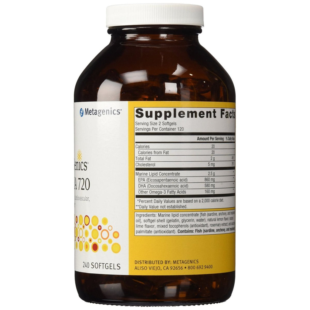 Metagenics EPA-DHA 720 Lemon 240 softgels