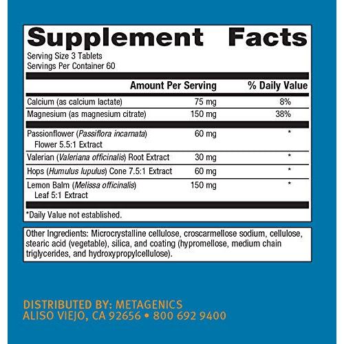 Metagenics MyoCalm Plus - Muscle Relaxation and Comfort Formula, 180 Tablets