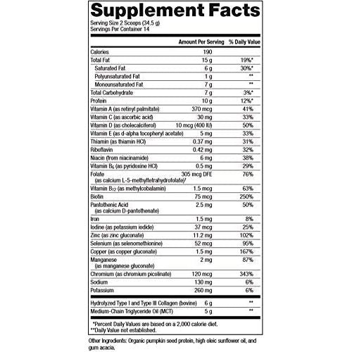 Metagenics Ketogenic - Boost Your Ketosis with MCT, Pumpkin Seed Protein, and Gum Acacia - Unflavored, 14 Servings
