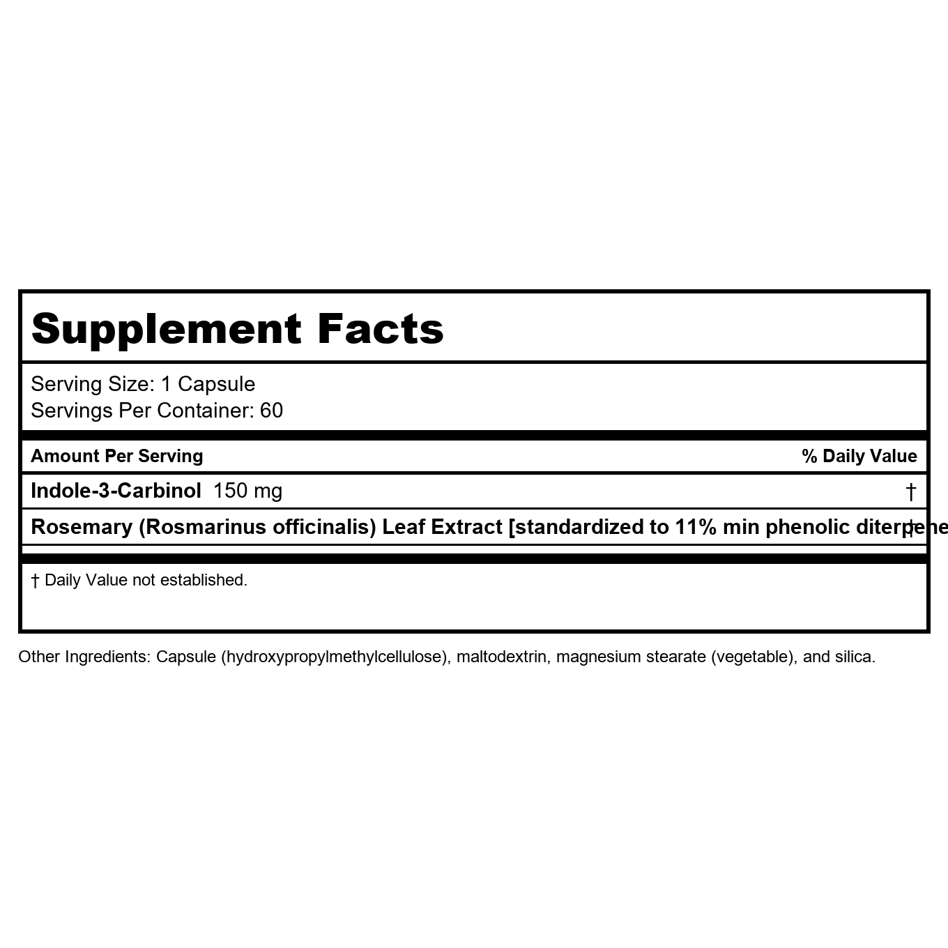 Metagenics Meta I 3 C? ? Stabilized Indole-3-Carbinol ? 60 Servings