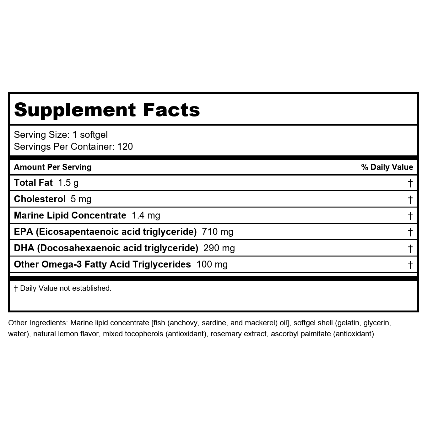 Metagenics OmegaGenics EPA-DHA 500 Lemon 120 Softgels - TwinPak