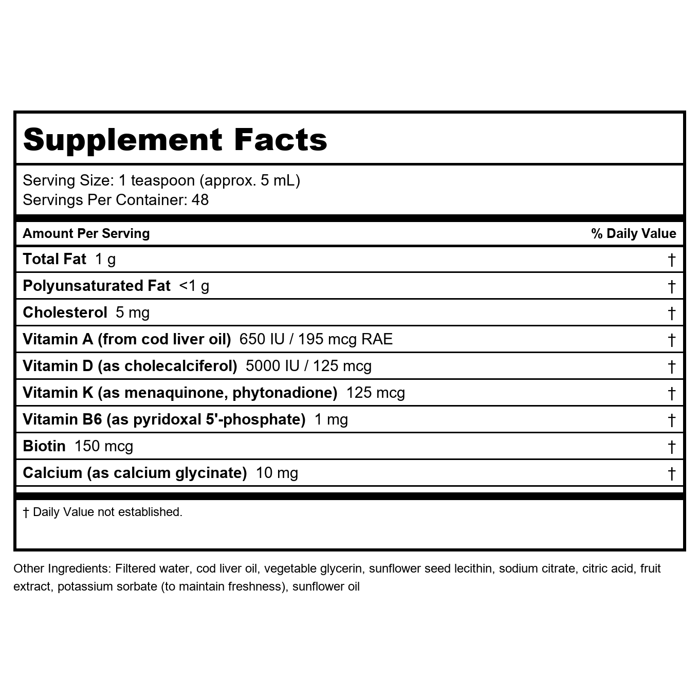 Apex Energetics Ultra-D 5000 (K-78) ~ Emulsified Vitamin D with Cod Liver Oil Genistein & Cofactors