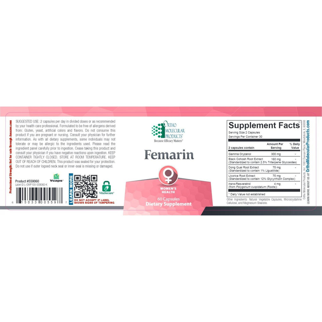 Ortho Molecular - Femarin - 60 Capsules