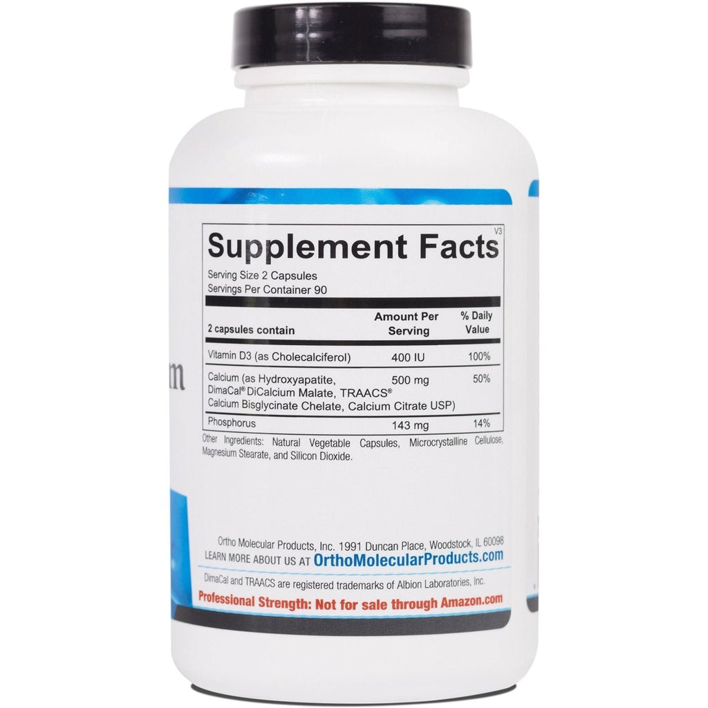 Ortho Molecular - Reacted Calcium - 180 Capsules